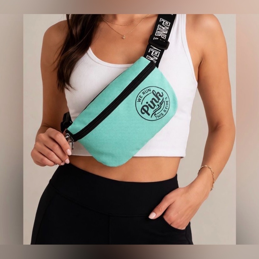 Festival wear Victoria’s Secret Pink Fanny Pack Beach Fanny Pack. Blue and black